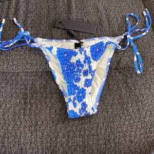 Triangl Swimwear Blue Floral Bikini Bottom
